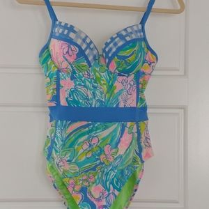 Lilly Pulitzer Palma in Blue Surf Gypsea 6 VGUC